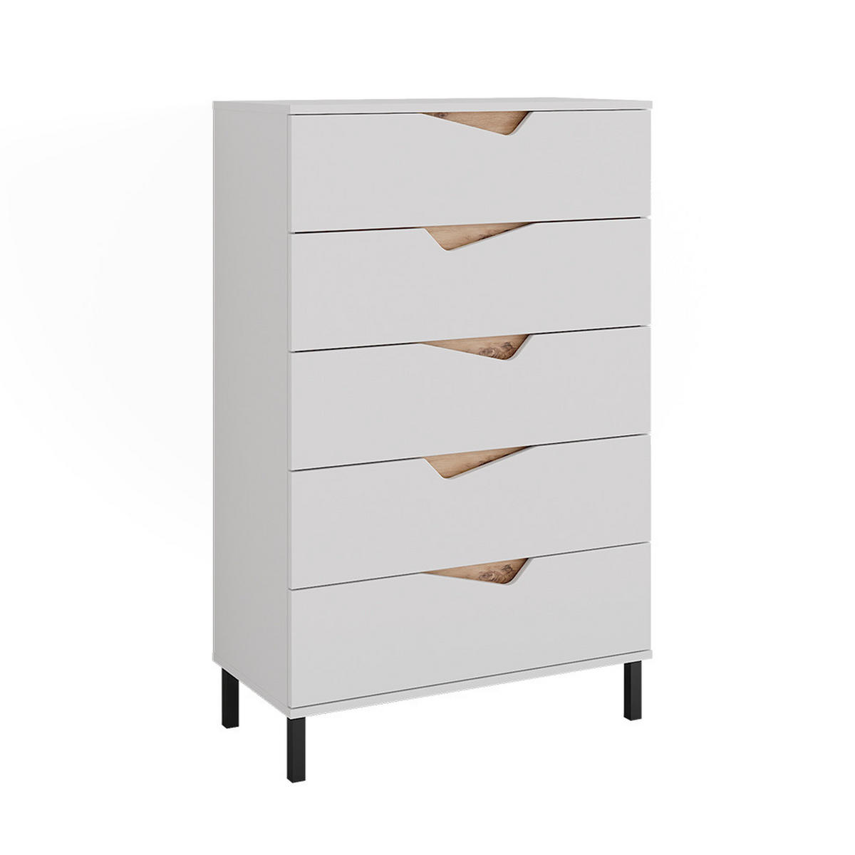 KREDENC Marelle Bílá/Artisan - bílá/světle šedá, kompozitní dřevo (76/120/38cm) - Vicco