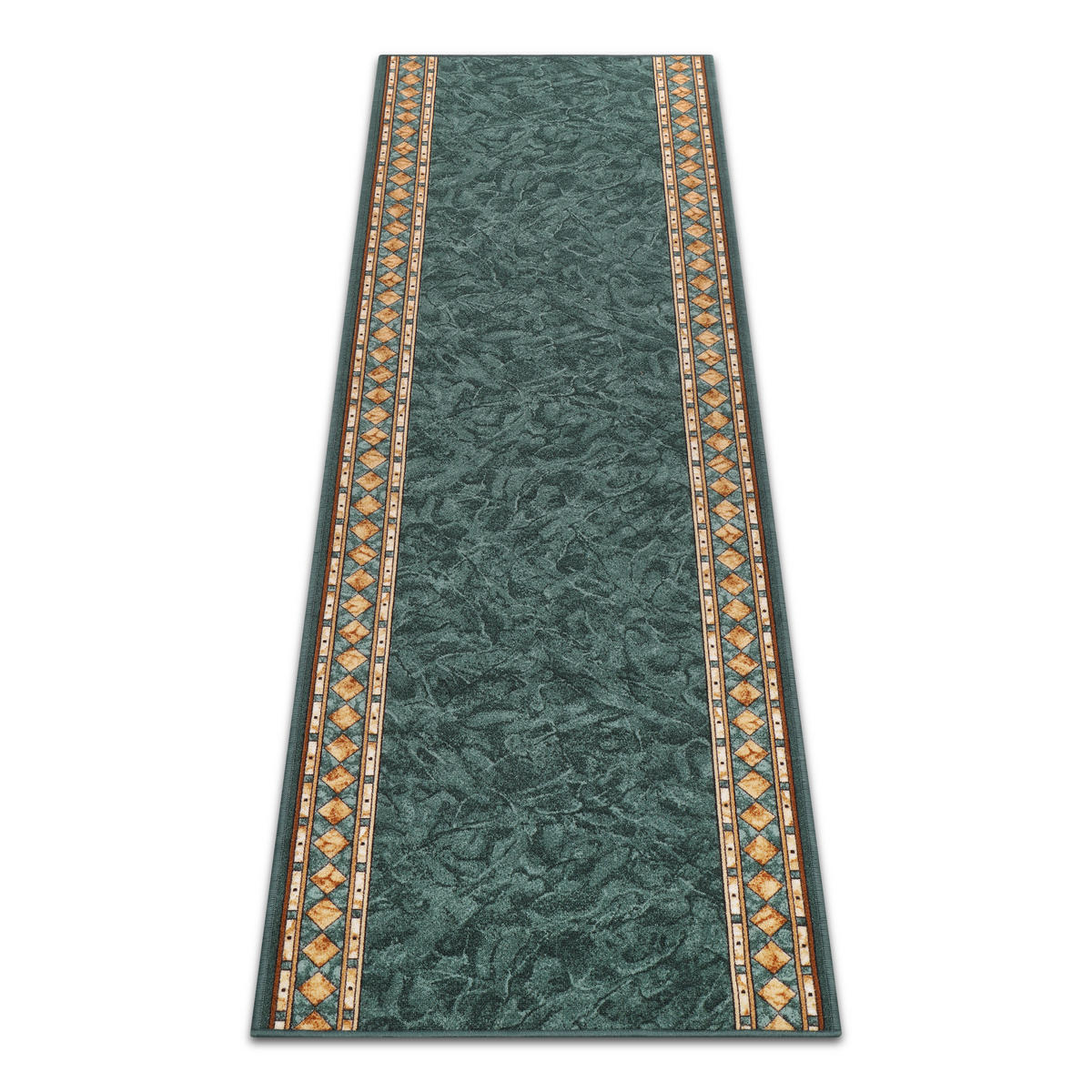 TEPPICHLÄUFER Anti-Rutsch Dunkelgrün rutschfest Gummiunterlage 67/200 cm - Dunkelgrün, Textil (67/200cm) - Tapiso
