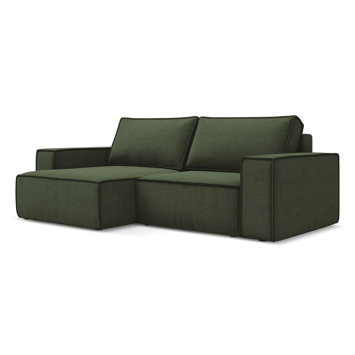 LaMiaSofa Ecksofa Olivgrün 257x148 cm