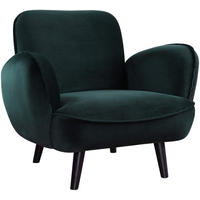 ARMLEHNENSESSEL Ben Samt Waldgrün - Grün, Textil (90/83/87cm) - ATLANTIC home collection