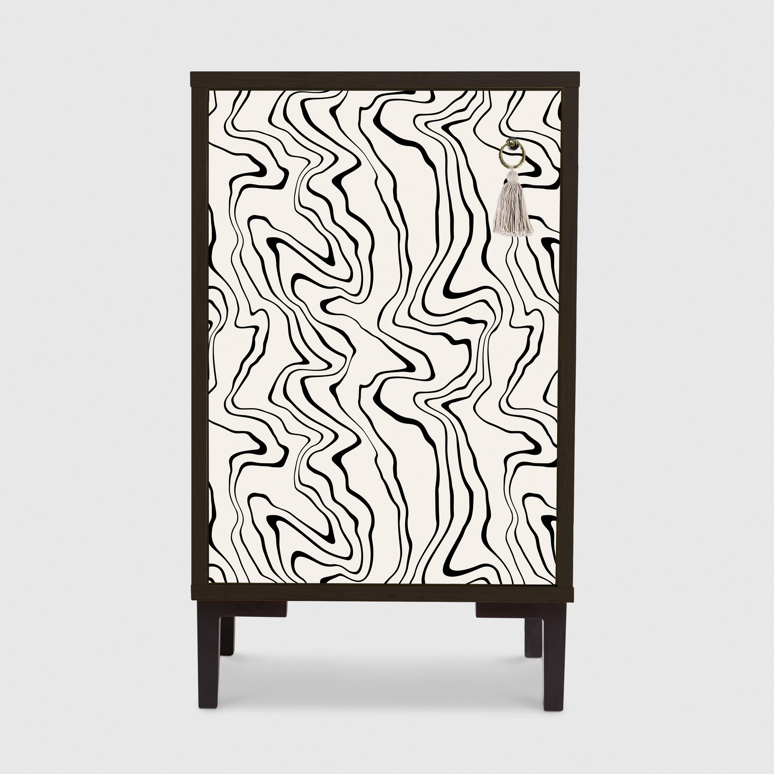 NACHTTISCH aus MDF mit RAW - Schwarz, Holzwerkstoff (30/65/40cm) - RNT By Really Nice Things