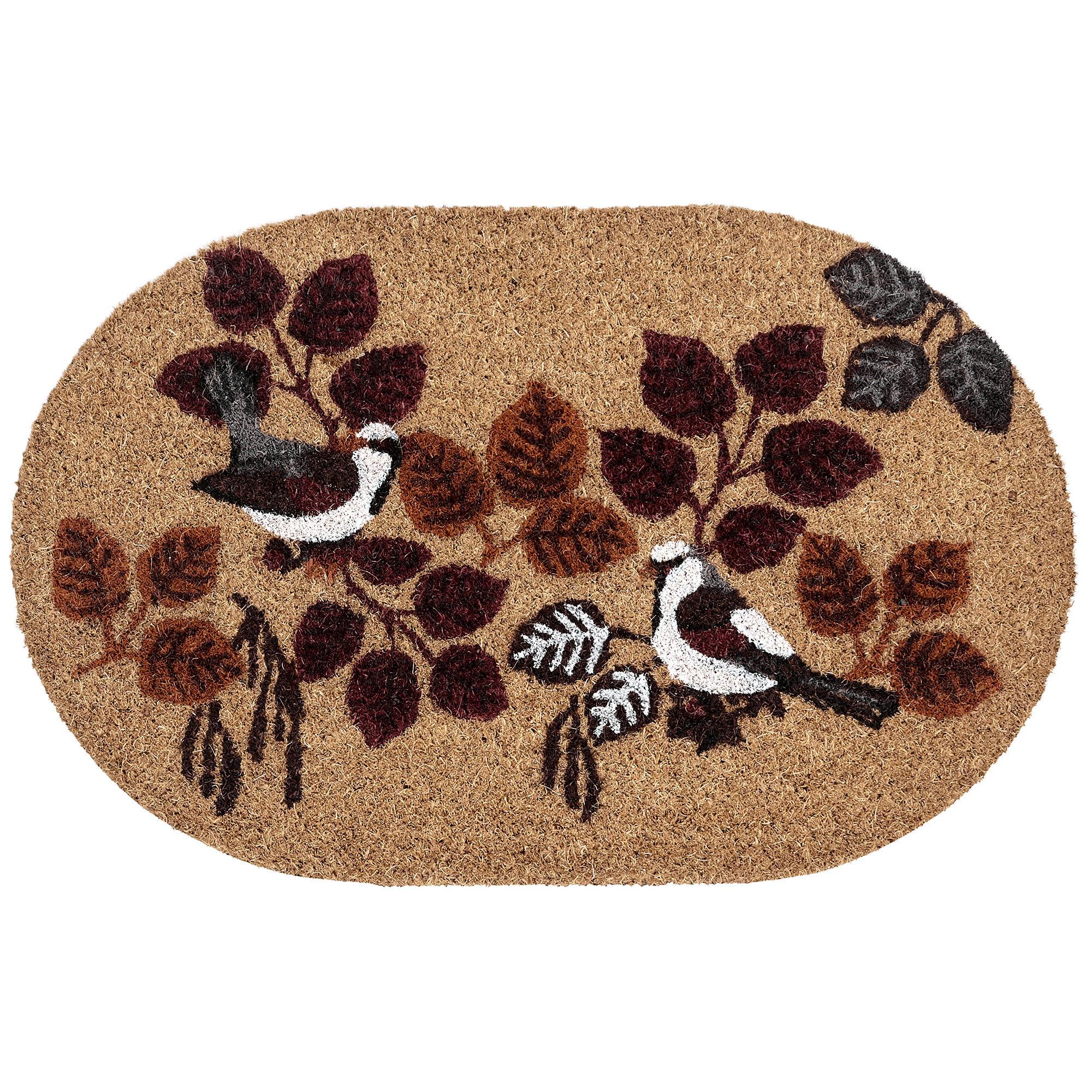 FUSSMATTE Naturfarben 40/60 cm Vogel Kokosfasern Toolik - Naturfarben, Textil (40/60cm) - Beliani