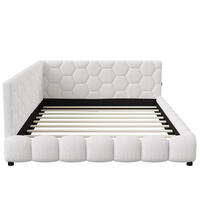 POLSTERBETT 140x200 cm mit LED, USB, Lattenrost, Weiß - Rosa, Holz (140/200cm)