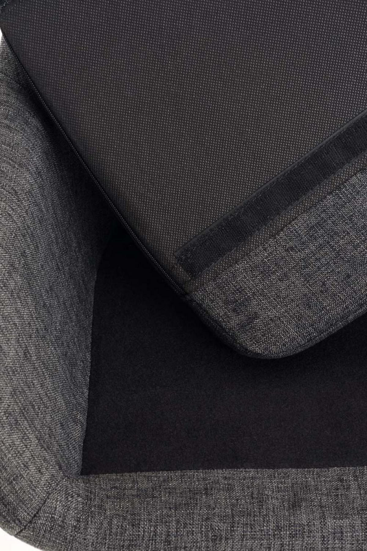BARHOCKER 2er Set Stoff dunkelgrau - Eukalyptusholzfarben/Dunkelgrau, Holz/Textil (55/99/46cm) - CLP