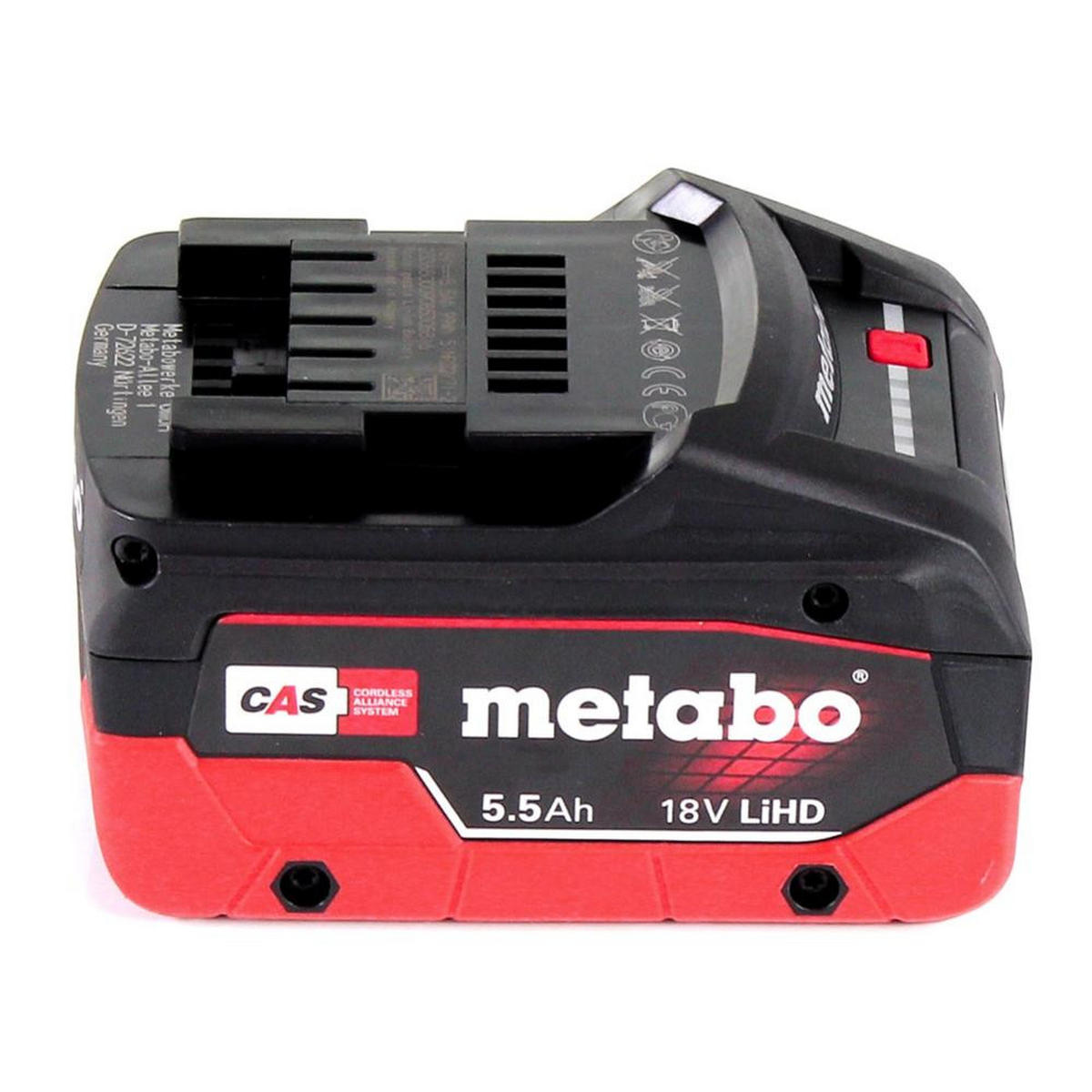 METABO LiHD Akkupack 18 V 5,5 Ah Li-Ion Akku ( 625368000 ) CAS System - Multicolor, Kunststoff (12/80/7cm) - Metabo