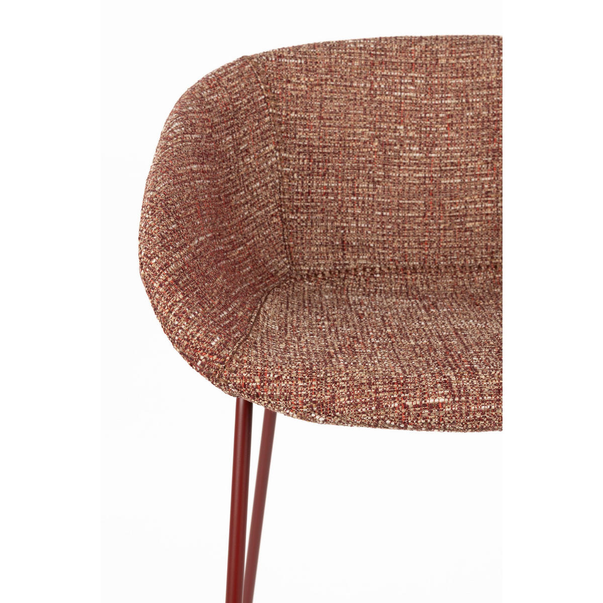 BARHOCKER Feston Rückenlehne 76 cm Rot - 2 er Set - Rot, Kunststoff (54.5/98.5/53cm) - Zuiver