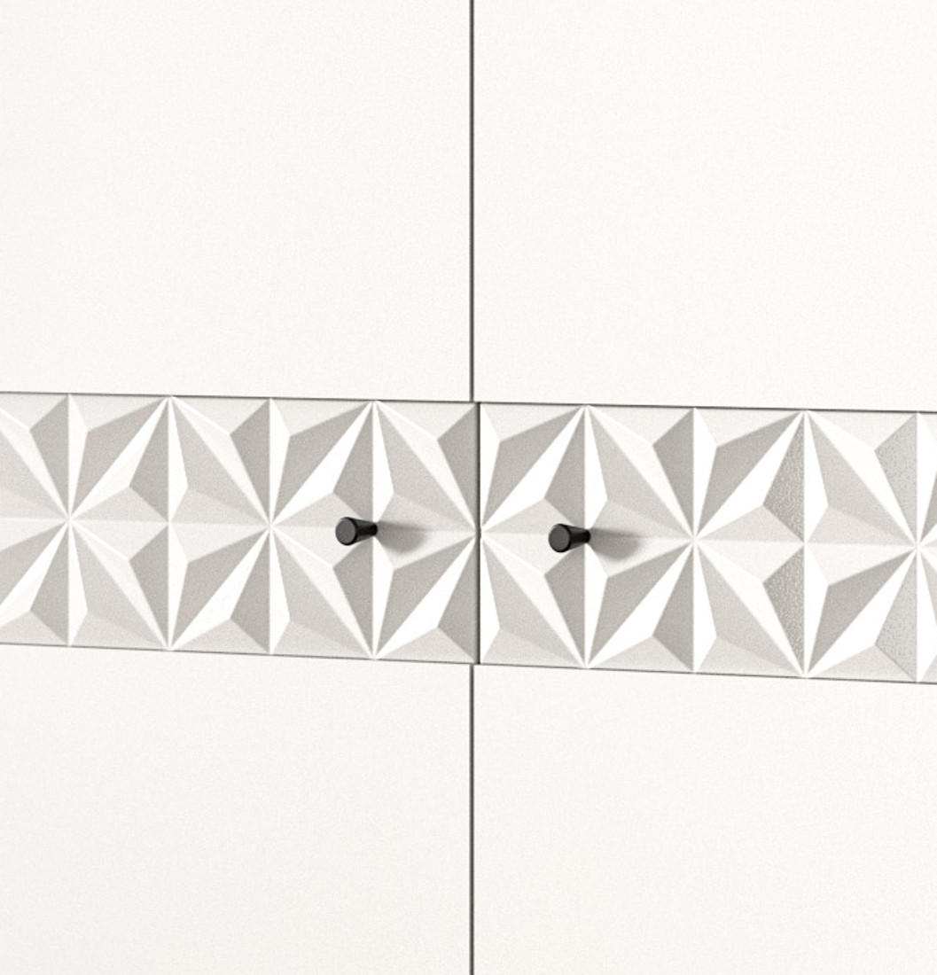 Thumbnail - Inn.Furn Garderobenschrank, Weiß Hochglanz, Metall, Nachbildung, Uni, 4 Fächer, Rechteckig, 70x192x35 cm, FSC Mix, Garde...