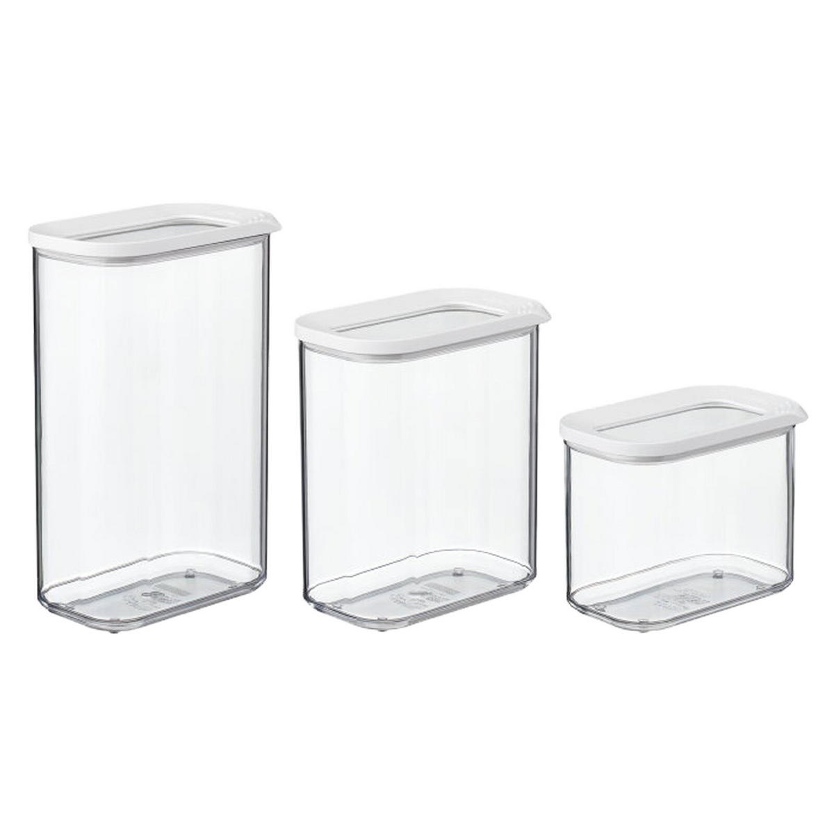 VORRATSDOSEN Modula weiß 3er Set - Weiß, Kunststoff (1/1/1cm) - Mepal