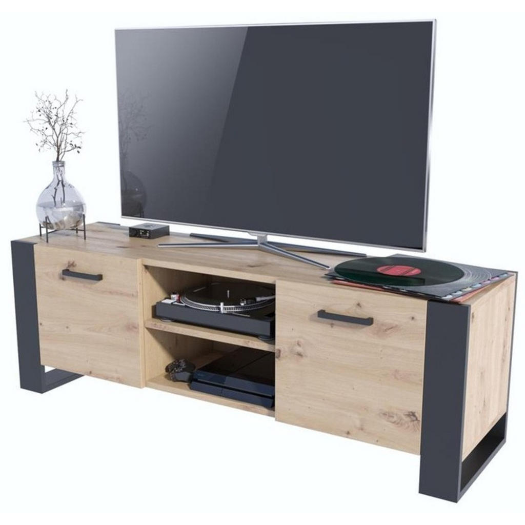 Thumbnail - Matkam Möbel Fernsehkommode, Eiche Artisan, Holzwerkstoff, 150x50x43.6 cm, Wohnzimmer, Wohnwände, Lowboards, Lowboards s...