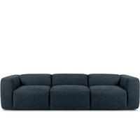 3-SITZER-MODULSOFA BUFFO mit extrem weicher und bequemer Sitzfläche, Gewebestoff, dunkelblau - Dunkelblau, Textil (290/73/96cm) - KONSIMO®