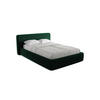 POLSTERBETT mit Bettkasten und Lattenrost 180x225 Grün - Dunkelgrün/Schwarz, Kunststoff/Textil (140/200cm) - Makamii