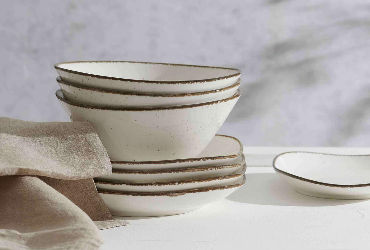 SERVIERSCHALEN Casa Beige 16,5 x 19 cm 3er Set - Beige, Keramik (19/8/16.5cm) - Ritzenhoff Breker