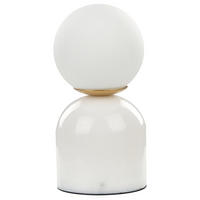 TISCHLAMPE Kiwi 10/10/21 cm - Weiß, Glas (10/10/21cm) - Beliani