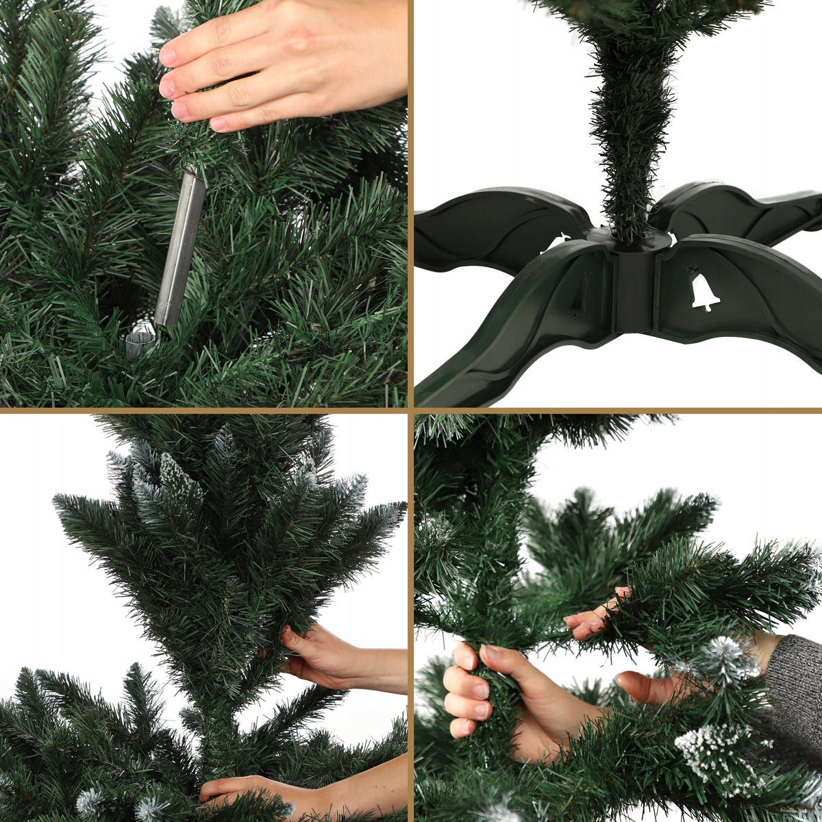 KADAX Künstlicher Weihnachtsbaum Diamanttanne 220 cm dick - Grün, Kunststoff (220cm) - KADAX