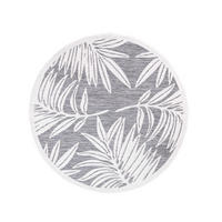 OUTDOOR-TEPPICH Sun 468 Grau 200 cm Rund - Grau, Textil (200/200cm) - carpet city