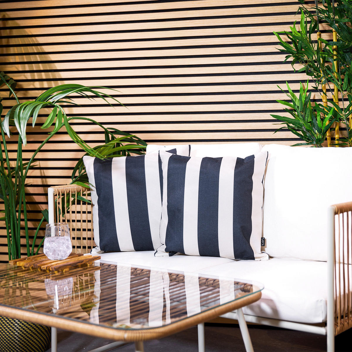 DEKOKISSEN 4er Set - Schwarz, Textil (43/43cm) - icon