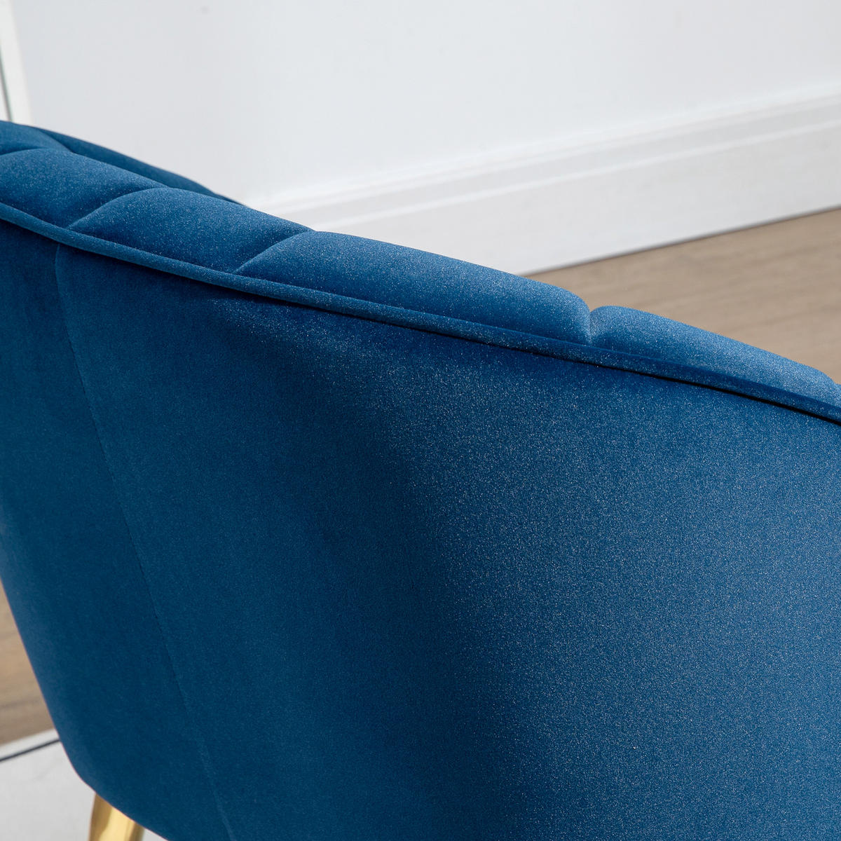 OHRENSESSEL Loungesessel Polstersessel mit Samtoptik Relaxsessel für Wohnzimmer - Blau, Kunststoff (64/77/65cm) - HOMCOM