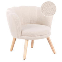 KINDERSESSEL Bouclé Hellbeige Halby - Beige, Textil (60/54/54cm) - Beliani