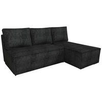 ECKSOFA Hector mit Schlaffunktion Schwarz Cord - Schwarz, Textil (200/141cm) - Bromarkt