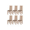 STUHL 6er ONTIKA 1, hell nussbaum - Hellbraun/Graubraun, Holz (43/94/40cm) - Leaf Design