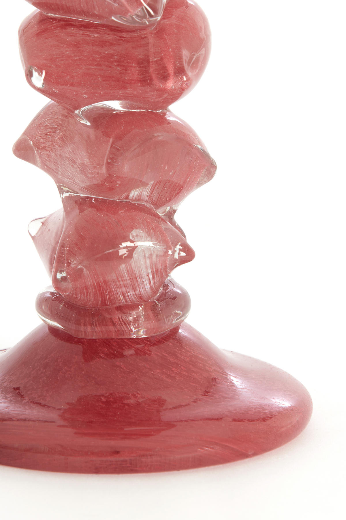 KERZENHALTER Estina Lila 11.5/11.5/23 cm - Lila, Glas (11.5/23/11.5cm) - Light & Living