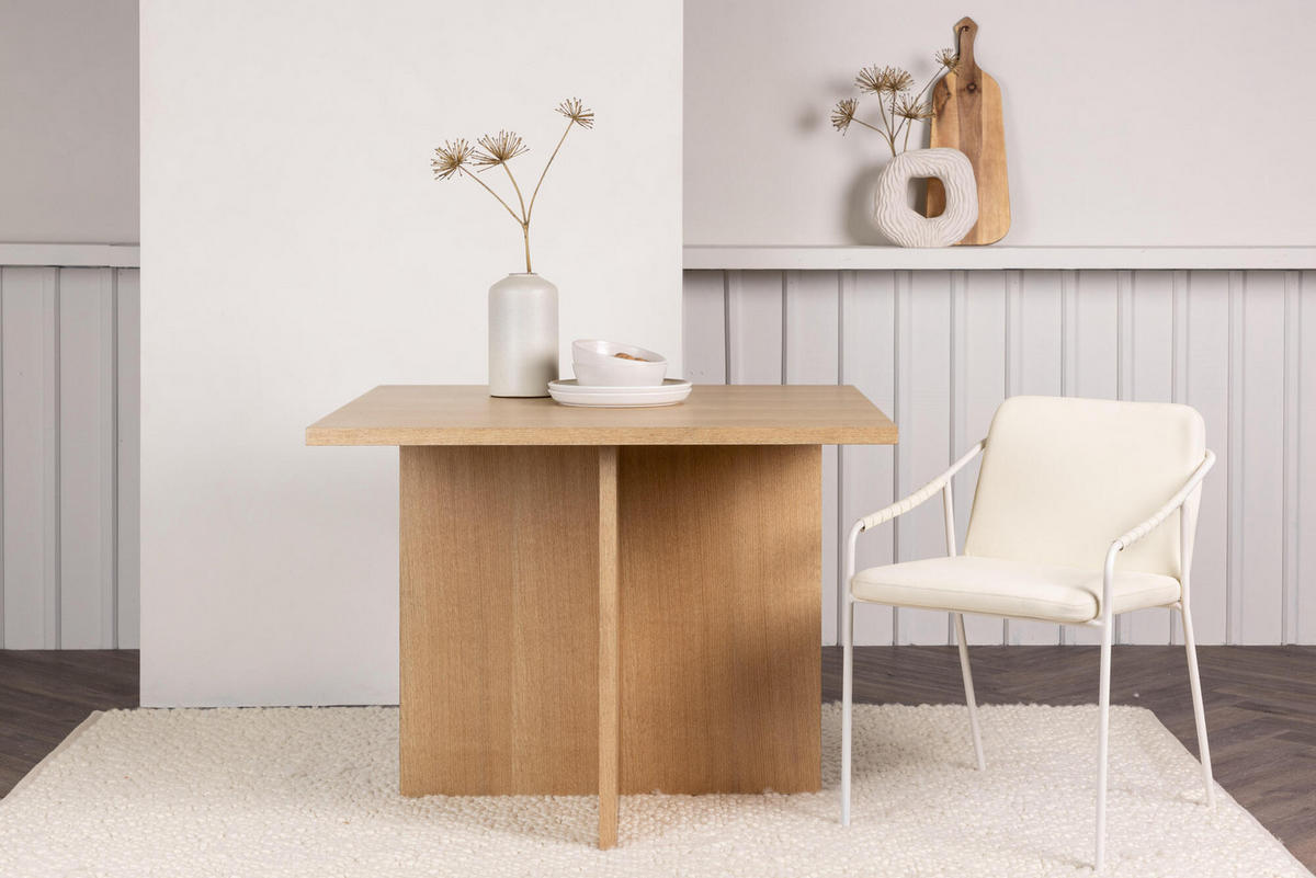 ESSTISCH LEO Beige 100x100x75 cm - Beige, Holzwerkstoff (100/100/75cm) - FURNLUX