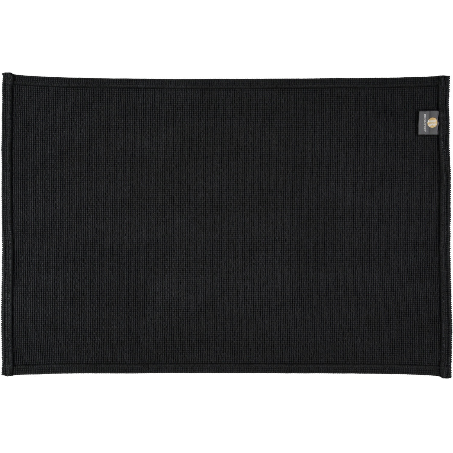 BADEMATTEN PLAIN SCHWARZ - 15 - Schwarz, Textil (70/120cm) - Rhomtuft