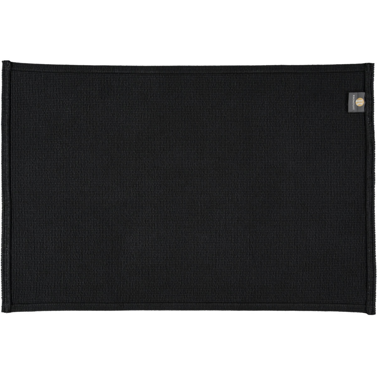 BADEMATTEN PLAIN SCHWARZ - 15 - Schwarz, Textil (70/120cm) - Rhomtuft