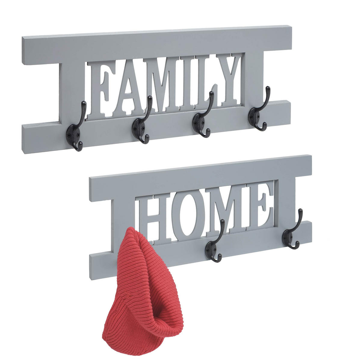 WANDGARDEROBE SHABBY Grau, Blau - Blau/Grau, Holz (60/21/7cm) - Jamb