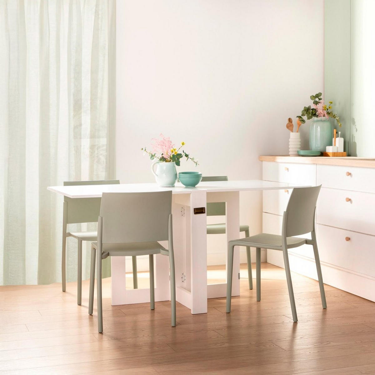 ESSTISCH Anika Weiß 14 - 85 - 160 cm x 78 cm - Weiß, Holzwerkstoff (90/14/78cm) - Klast Home