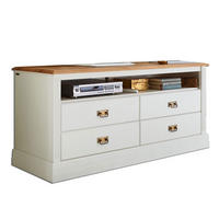 FERNSEHSCHRANK Novara - Weiß/Braun, Holz (153/67/45cm) - Casamia Massive Möbel