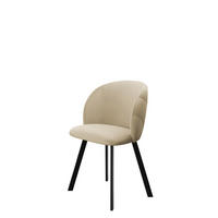 ESSZIMMERSTUHL K99 - Sandfarben/Schwarz, Holzwerkstoff/Textil (51/80/52cm) - MIRJAN24