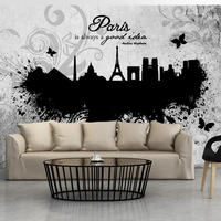 VLIESTAPETE Grau 100/70 cm - Schwarz/Grau, Textil (100/1cm) - KUNSTLOFT