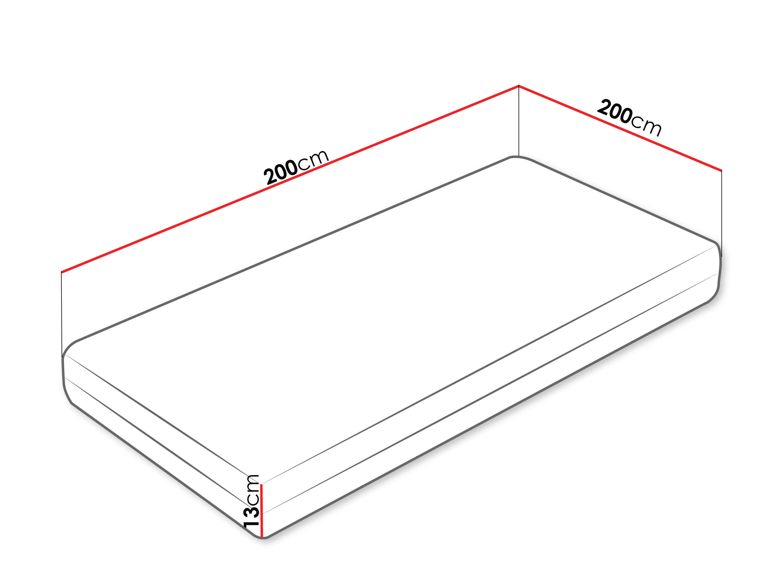 SCHAUMSTOFFMATRATZE Sonto 13 cm - Weiß, Textil (200/200cm) - MIRJAN24