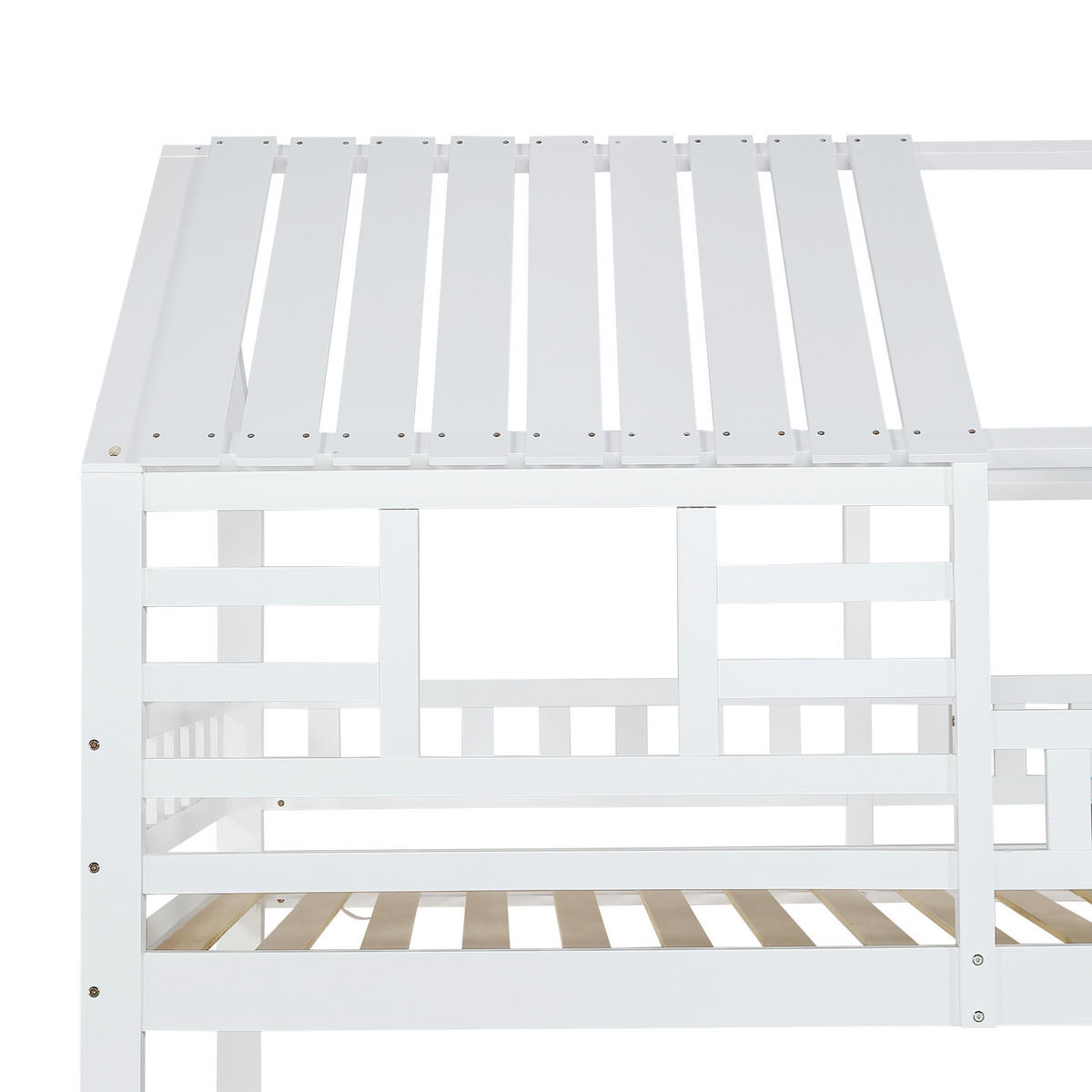 ETAGENBETT Hausdesign Weiß - Weiß, Holz (90/200cm) - ComfortXL