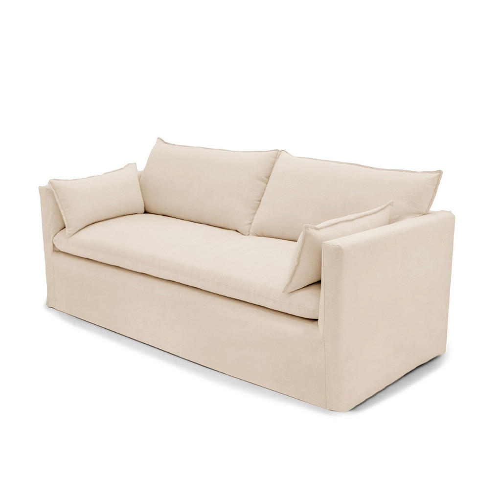Thumbnail - Sia Home Sofa, Creme, Textil, 3-Sitzer, 206x93x89 cm, Wohnzimmer, Sofas & Couches, Sofas, 3-Sitzer Sofas