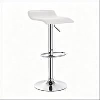 BARHOCKER Weiß 1er-Set Höhenverstellbar Drehbar 360° Kunstleder - Weiß, Metall (38.5/84/39cm) - PANGIVO