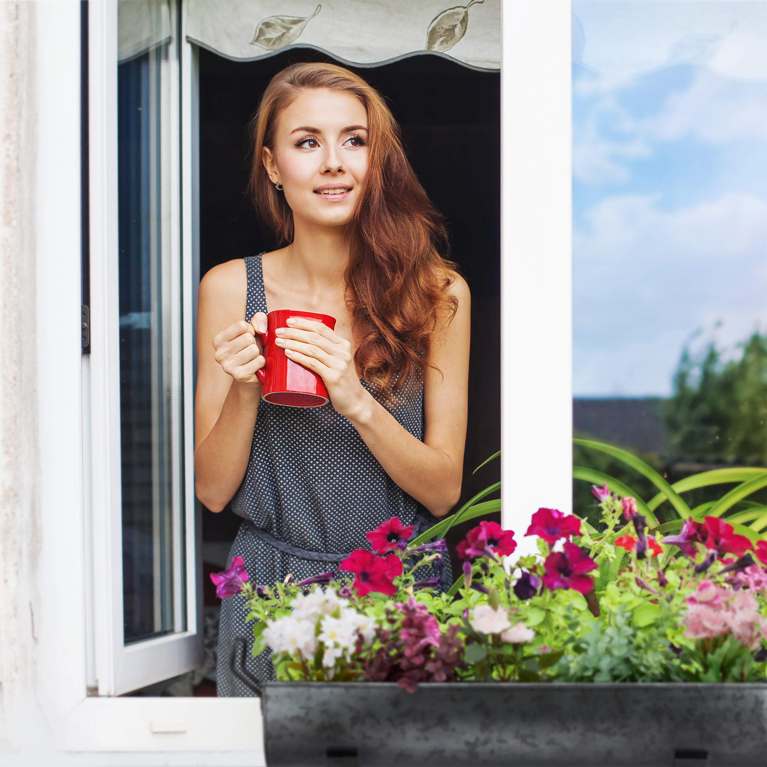 2xBLUMENKASTEN - Anthrazit, Metall (61/16.5/14cm) - Relaxdays