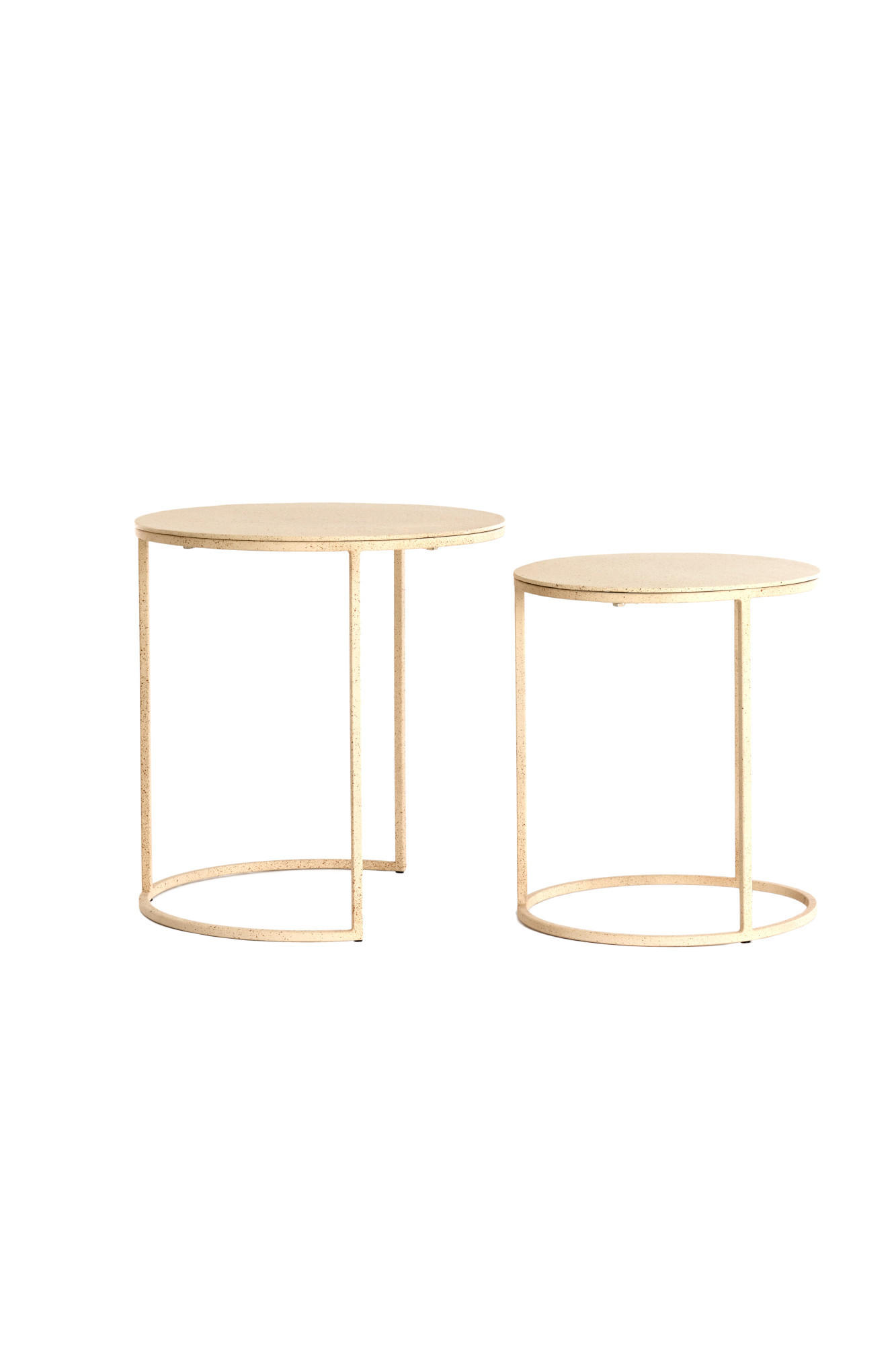 BEISTELLTISCH Sadar Braun Ø52/46 cm 2er-Set - Braun, Metall (52/52/46cm) - Light & Living