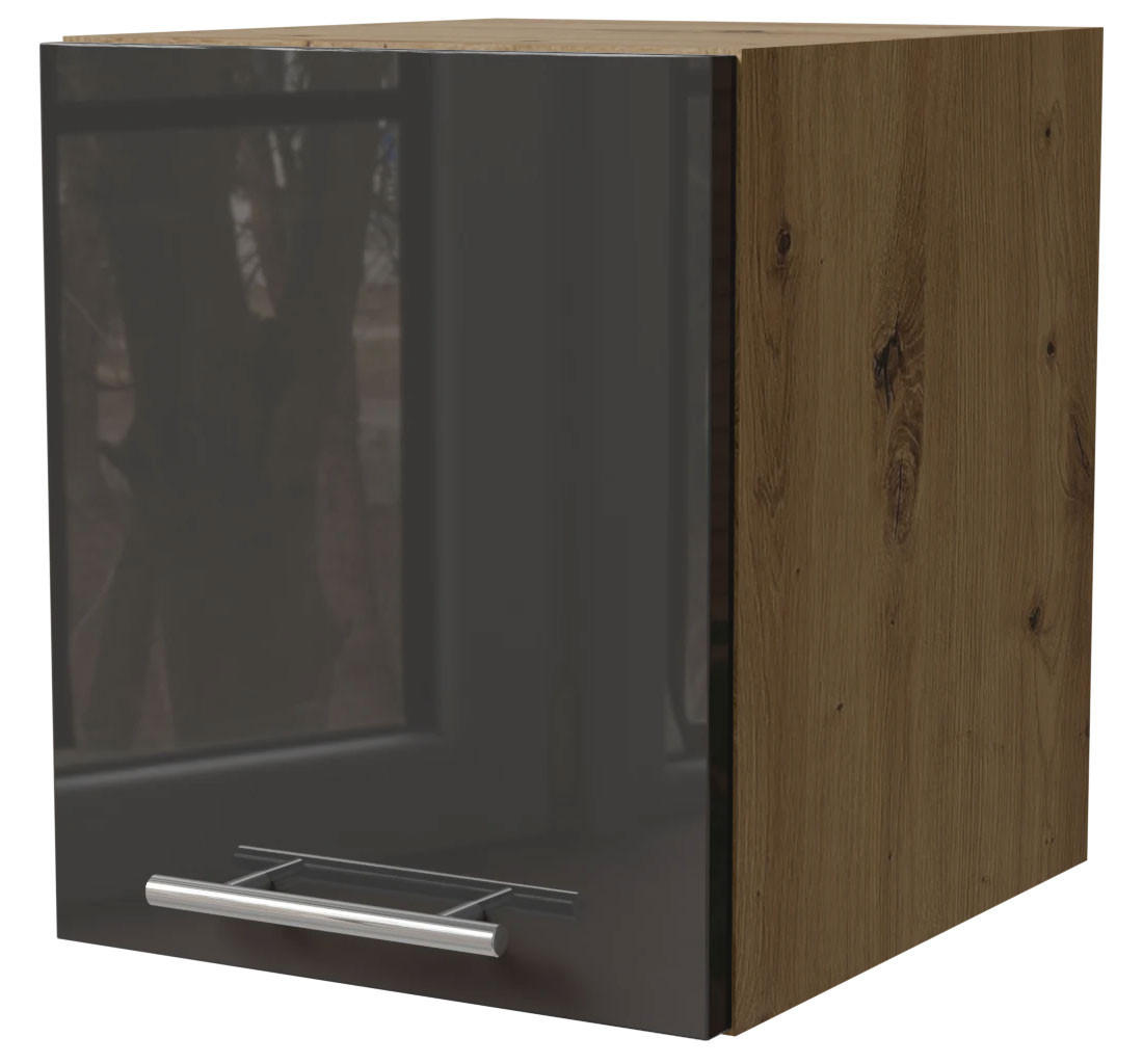 Feldmann-Wohnen Klapphängeschrank Graphit, Eiche Artisan 30x32.5x36 cm