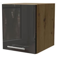 KLAPPHÄNGESCHRANK Essen W4B/30 Graphit Hochglanz / Eiche Artisan Matt 30 / 32,5 / 36cm - Graphitfarben/Eiche Artisan, Holz/Holzwerkstoff (30/32.5/36cm) - Feldmann-Wohnen