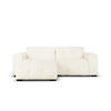 ECKSOFA links Kendal aus Samt leichtes beige 4 Sitzplätze - Creme, Textil (173/256cm) - Micadoni