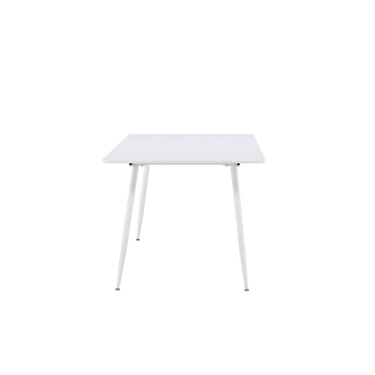 ESSTISCH, Silar, Weiß, MDF, 90 x 180 x 75 cm - Weiß, Holzwerkstoff/Metall (180/90/75cm) - ebuy24