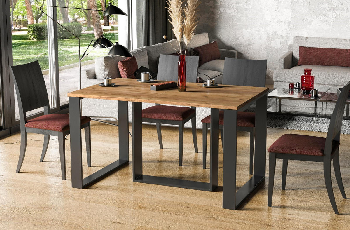 ESSTISCH Borys ausziehbar bis 310 cm - Eiche Bianco, Holzwerkstoff (130/90/76cm) - Endo-Moebel