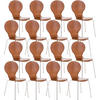 BESUCHERSTUHL 16er Set Holz braun - Braun, Holz (43/86/45cm) - CLP