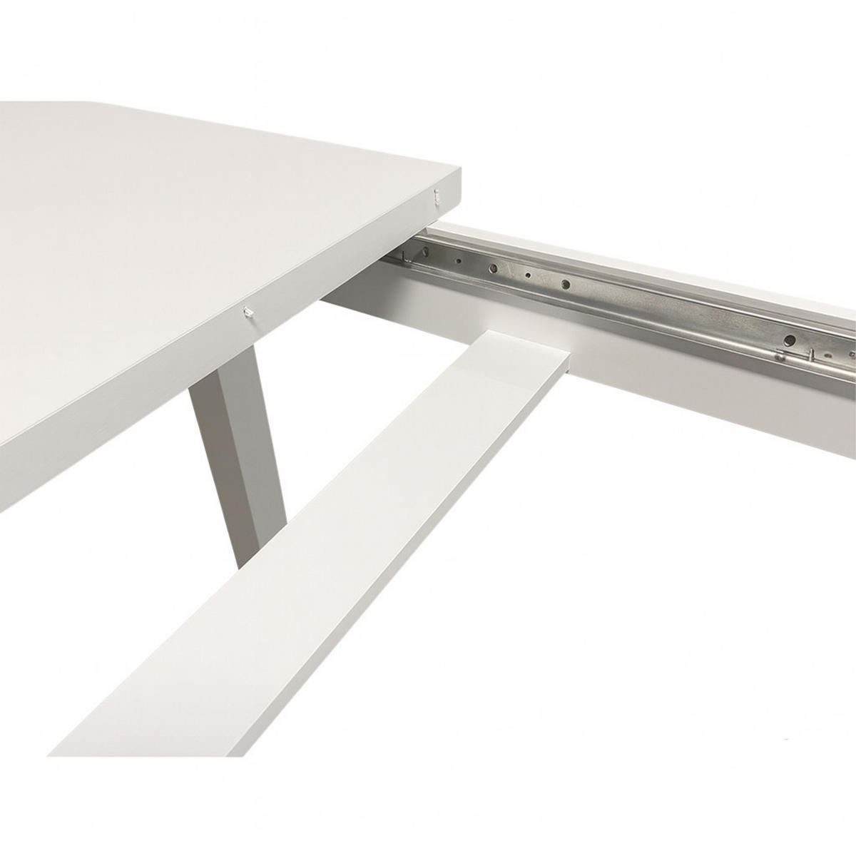 ESSTISCH Weiß rechteckig ausziehbar 140-180x80 - Weiß, Holz/Holzwerkstoff (80/140/76cm) - SIMKAM Furniture