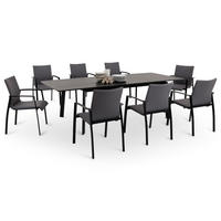 GARTENMÖBELSET VERANO - Schwarz, Metall - IDIMEX