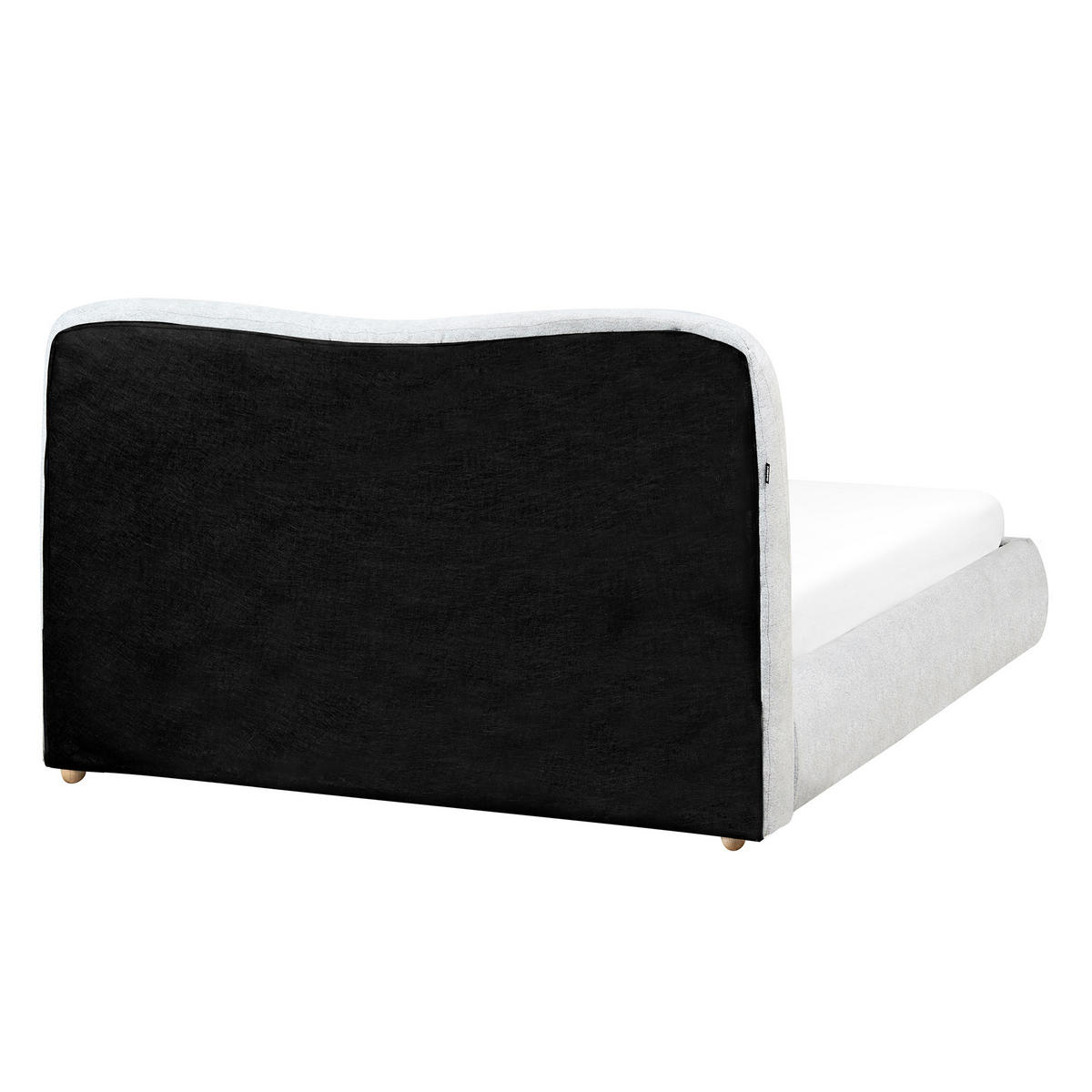 PAT cu spațiu de depozitare 140/200 cm gri deschis Blagnac - maro/gri deschis, material textil (140/200cm) - Beliani
