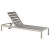 GARTENLIEGE grau Nardo - Grau, Metall (64/93/198cm) - Beliani