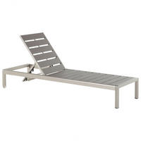 GARTENLIEGE grau Nardo - Grau, Metall (64/93/198cm) - Beliani